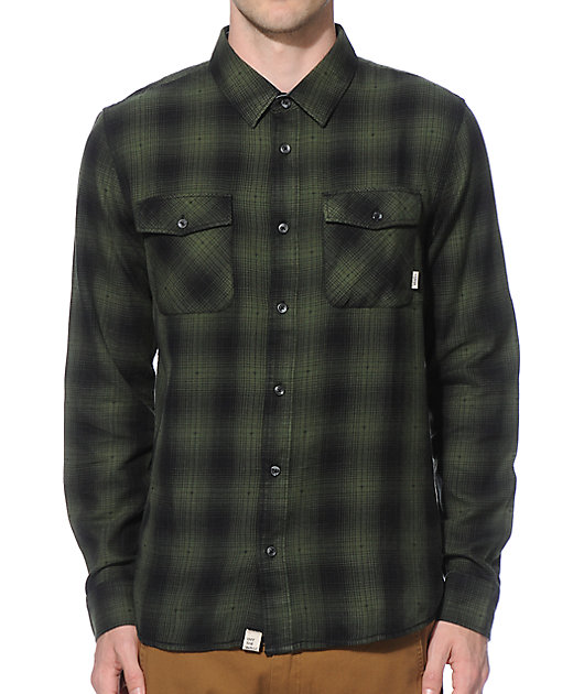 vans green flannel