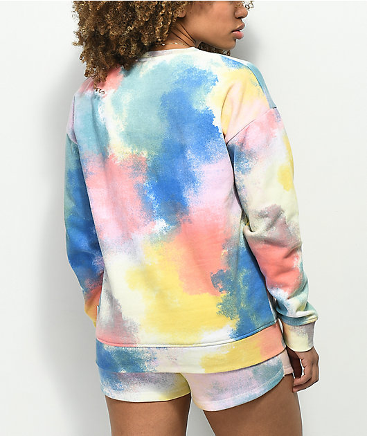 Vans Newhouse Tie Dye Crew Neck Sweatshirt | Zumiez