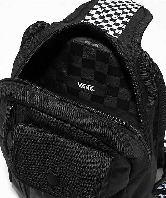 Vans Novelty Sling Black & Checker Crossbody Bag | Zumiez