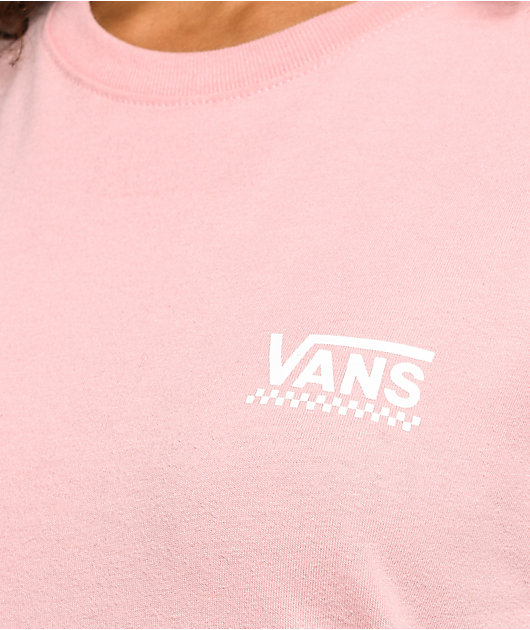 camiseta rosa vans