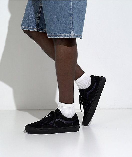 Vans Old Skool Black & Blue Skate Shoes video