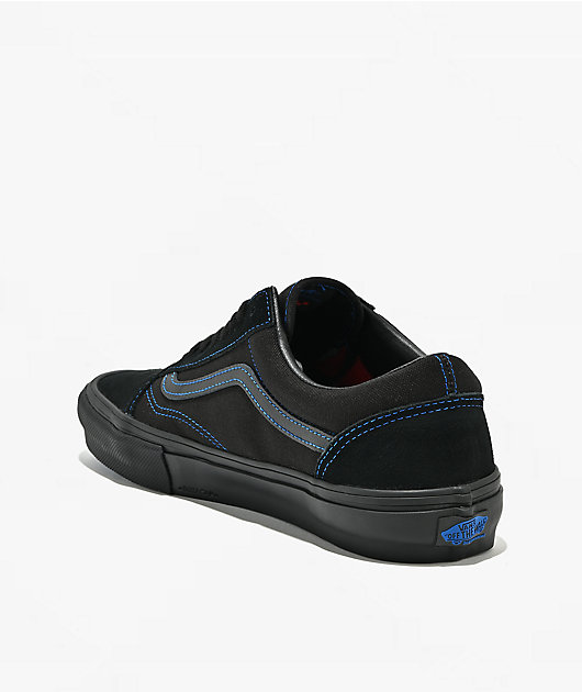 Vans Old Skool Black & Blue Skate Shoes