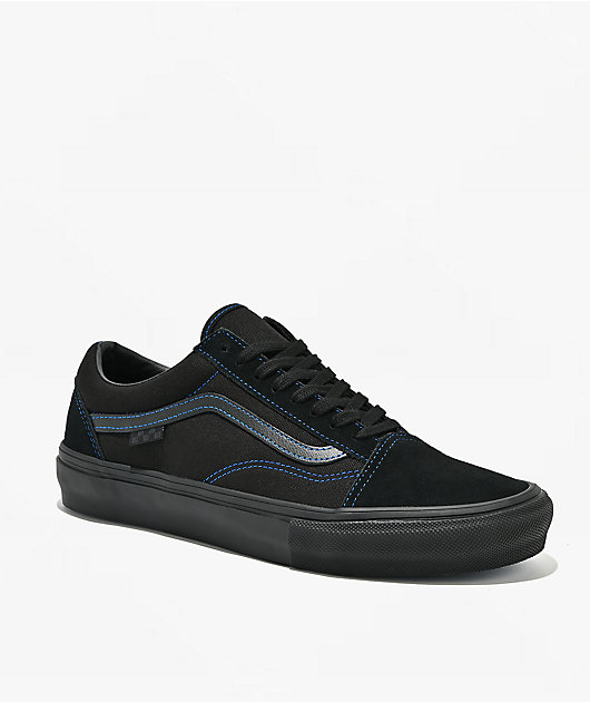 Vans Old Skool Black & Blue Skate Shoes