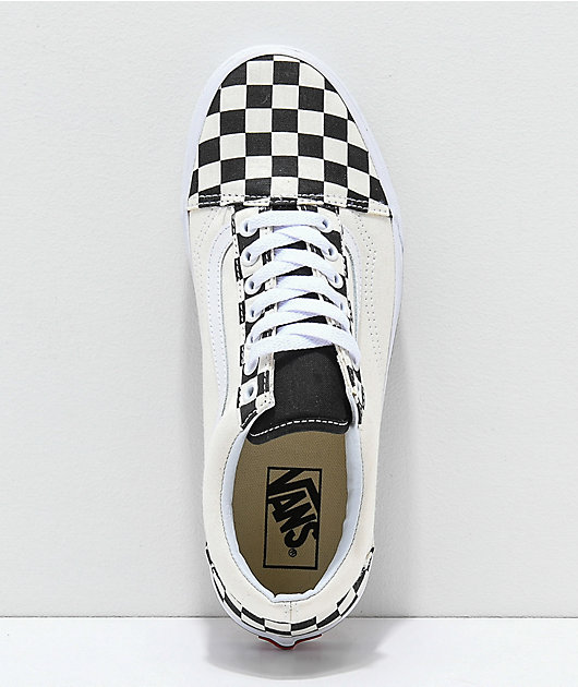 at opfinde Redaktør Comorama Vans Old Skool Black & White Checkered Sides Skate Shoes