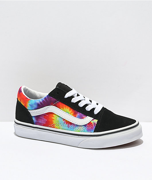 Vans Old Skool Black Rainbow Tie Dye Skate Shoes Zumiez