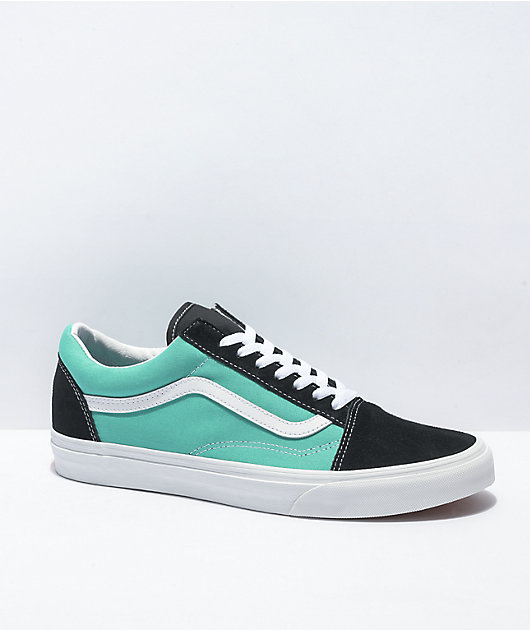 Black and 2025 teal vans