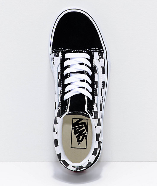 high top checkered platform vans