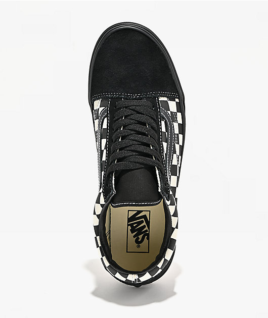 Vans Old Skool Checkerboard Black & White Skate Shoes