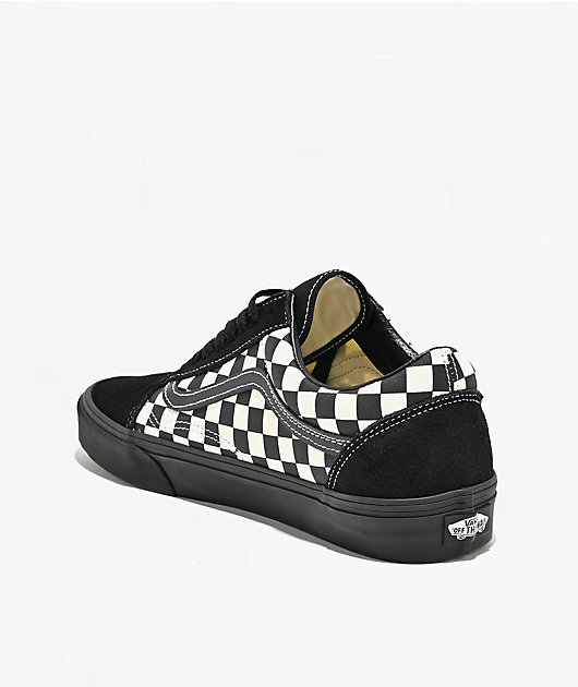 Vans Old Skool Checkerboard Black & White Skate Shoes