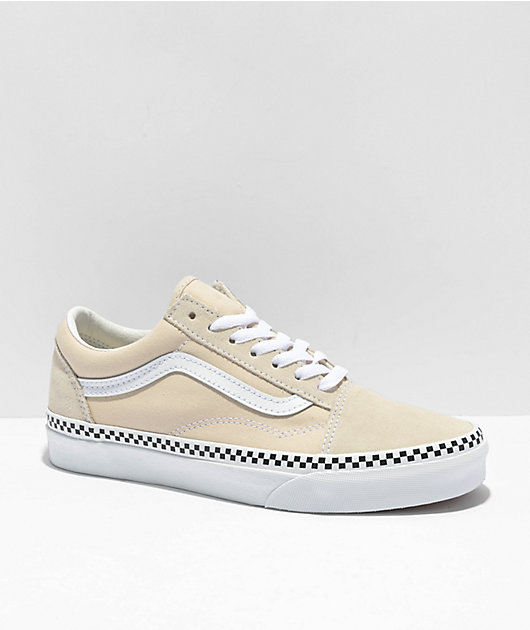 Old Skool Checkered Foxing Turtledove Skate Shoes