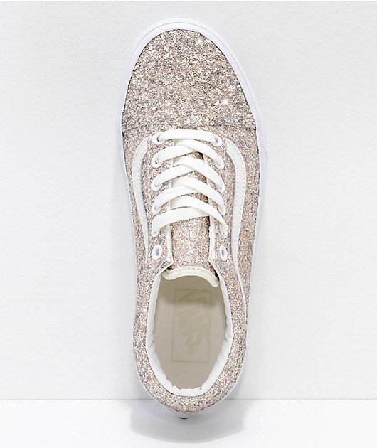 vans chunky glitter old skool womens shoes