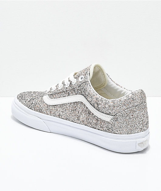 vans chunky glitter old skool womens shoes