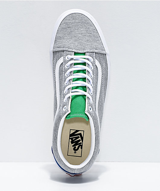 Vans Old Skool Coastal Grey & White Skate Shoes