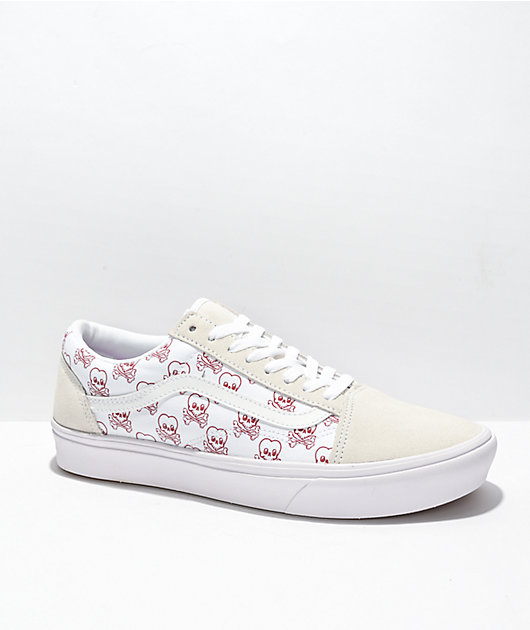 White comfycush fashion old skool trainers