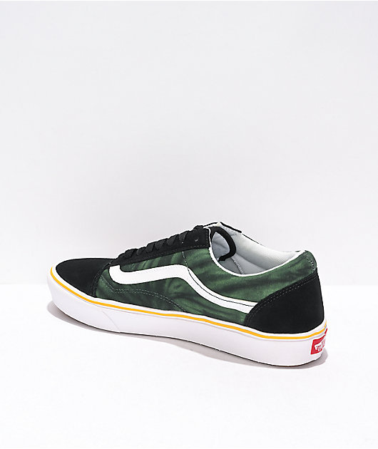 green and black vans shoes