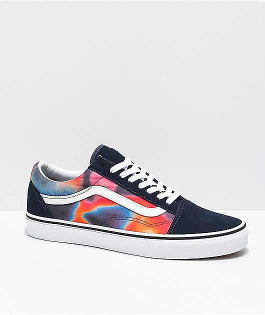 black and colorful vans