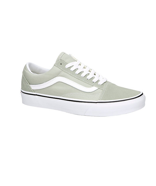 desert sage true white vans