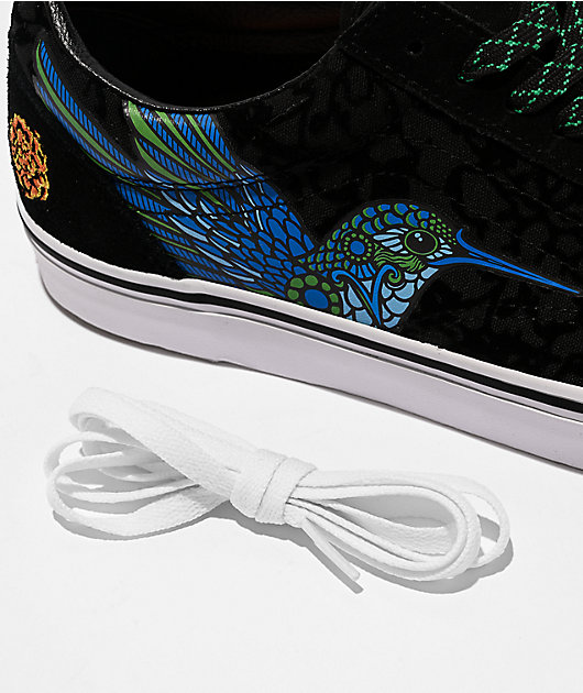 Vans Old Skool Dia De Los Muertos Black & Blue Skate Shoes