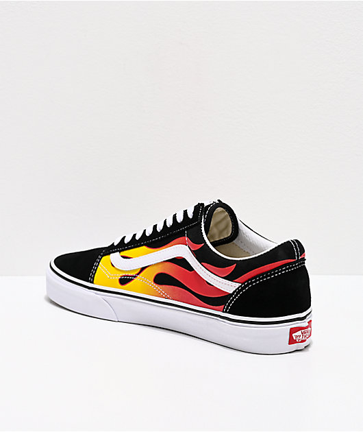 White vans with clearance flames