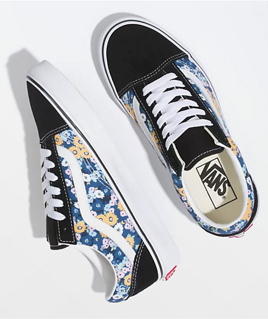 Vans Old School Skool floral 花柄 US9 27cm Vans Old Skool Vintage Floral White Skate Shoes | Zumiez