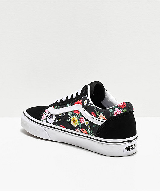 Vans Old Skool Garden Floral & Black Skate Shoes