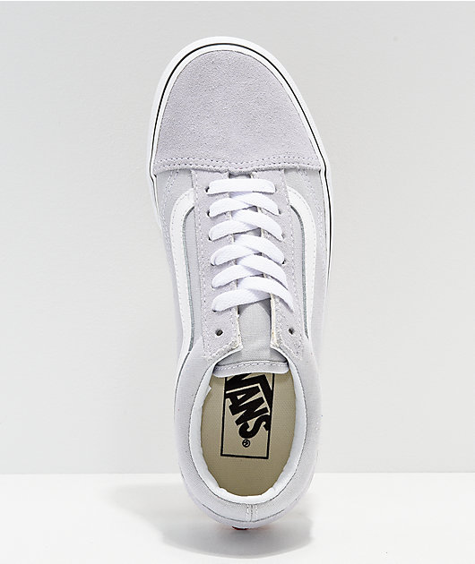 Gray dawn true outlet white slip on vans