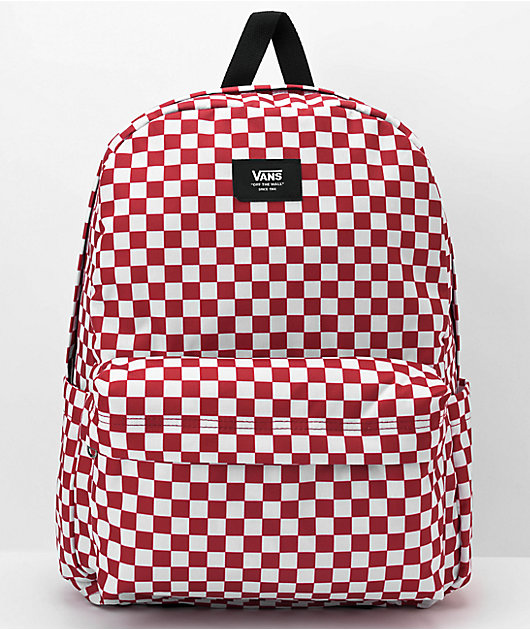 Vans Old Skool H2O Red Checkered Backpack 