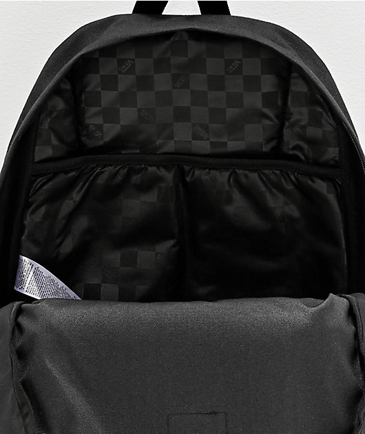 plain black vans backpack