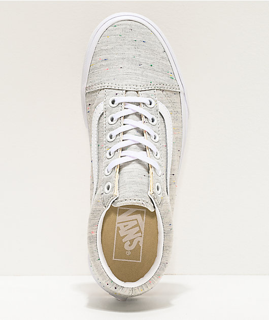 vans old skool jersey grey & speckled skate shoes