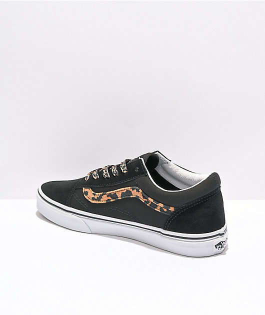 Black vans with store cheetah fur