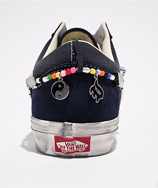 Vans Old Skool Paris Night Distressed Blue Skate Shoes