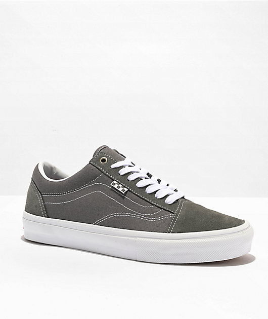 Vans Old Skool Pewter White Skate Shoes