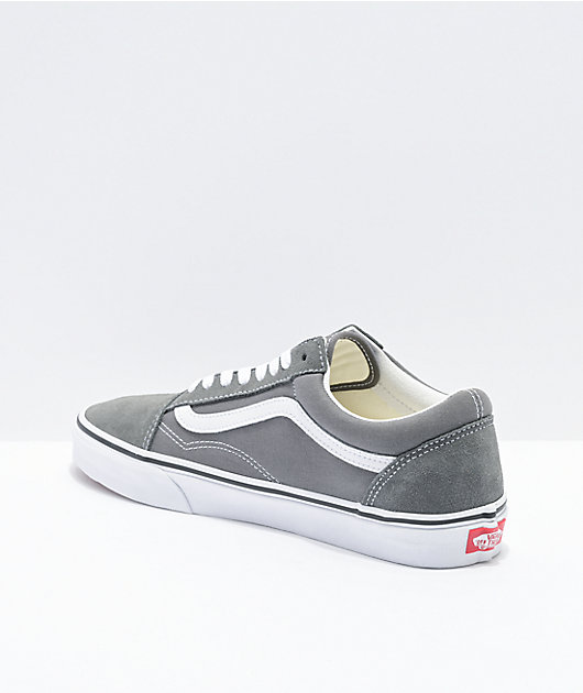 Vans Old Skool Pewter Grey & White Skate Shoes