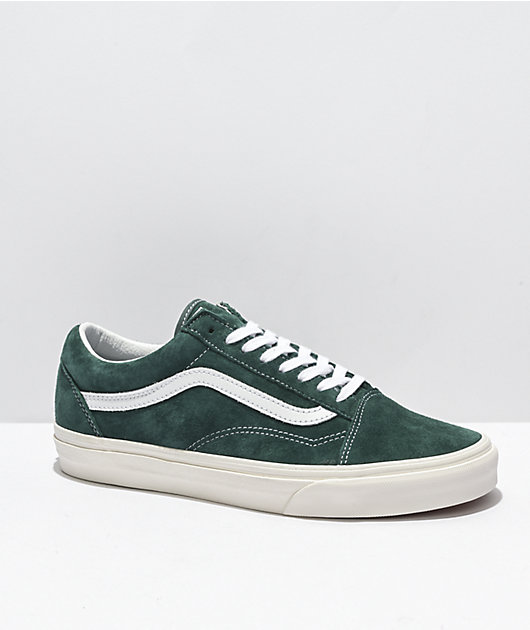 Vans Old Suede Jungle Green White Skate Shoes