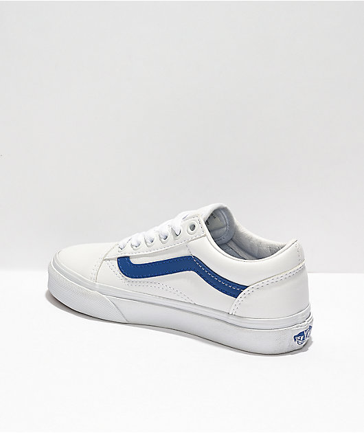 Vans shoes hot sale blue and white