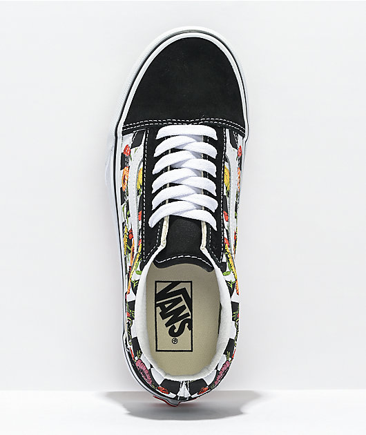 Vans Old Skool Poppy Black White Checkered Platform Shoes Zumiez