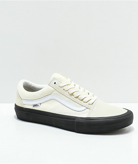 Vans Old Skool Pro Classic zapatos de skate en blanco y negro | Zumiez