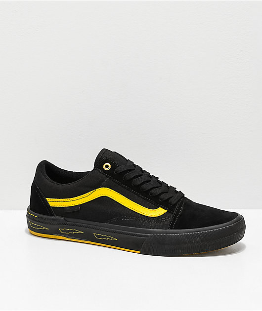 Vans Old Skool Pro Edgar zapatos de skate negros y amarillos | Zumiez
