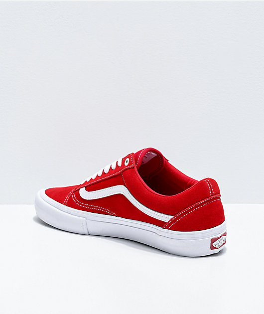 Vans Old Skool zapatos de de ante en rojo y blanco