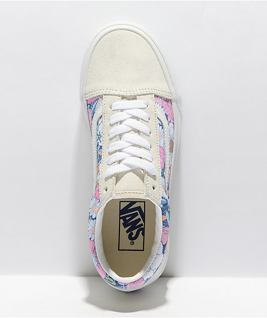 Vans Skool Retro zapatos de skate de flores café