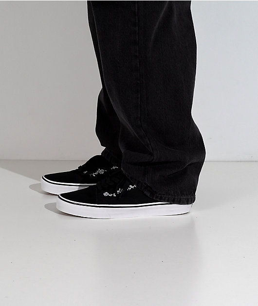 Vans Old Skool Rose & Thorn Black Skate Shoes video