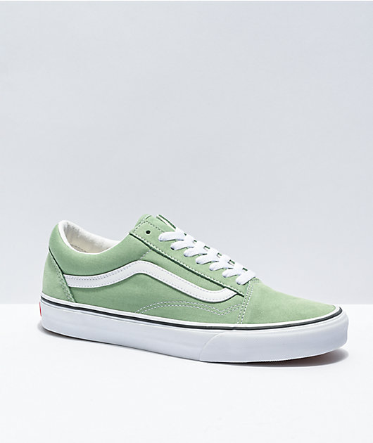 Vans Old Skool Shale Green & White Shoes Vans Old Skool Shale Green & White Shoes
