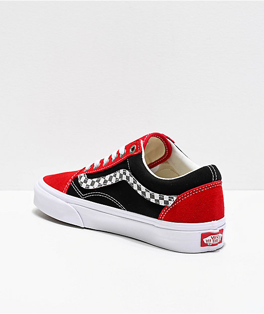 red black vans old skool