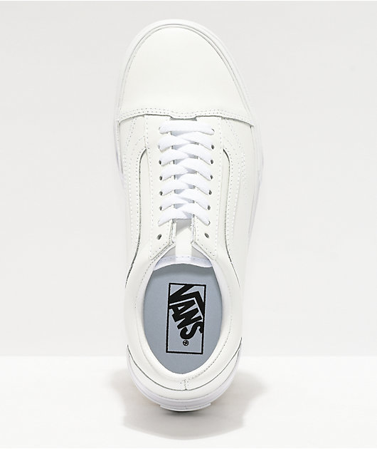 vans blancos de cuero