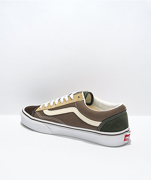 Skool Style 36 zapatos de skate en marrón verde