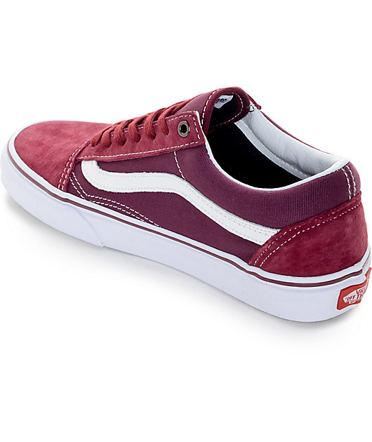 vans tintos mujer