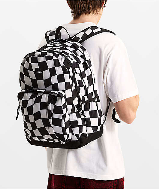Vans Old Skool Trek Wavy Checker Black & White Backpack | Zumiez