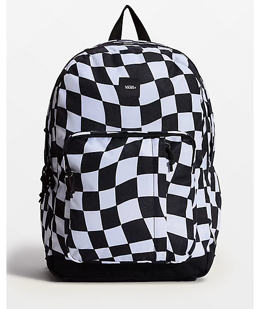 Vans Old Skool Trek Wavy Checker Black & White Backpack | Zumiez
