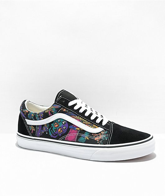 Vans Old Skool Trippy Drip Black & White Skate Shoes