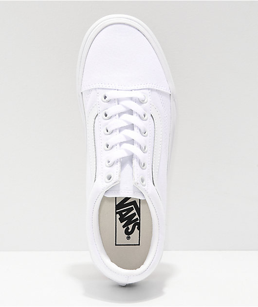 vans platform silver